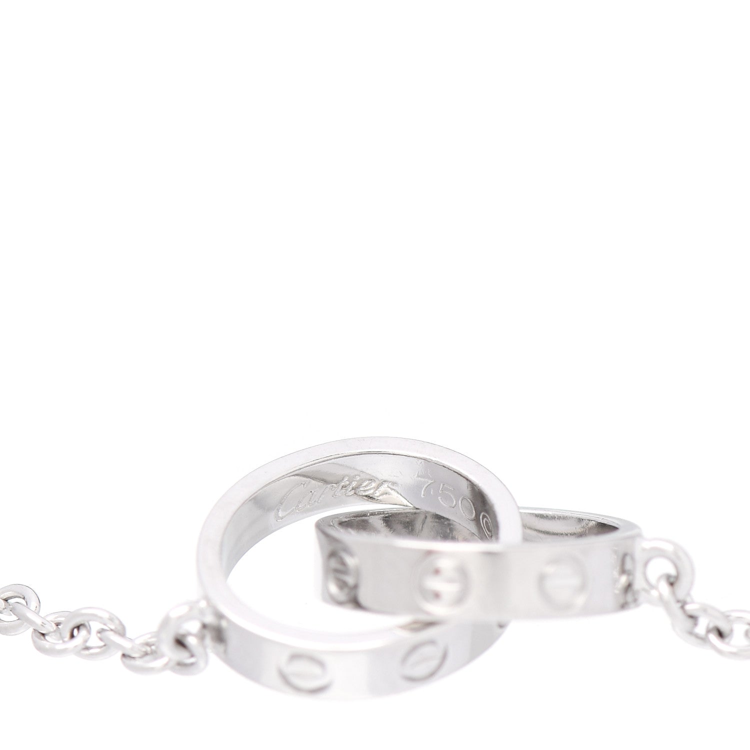 Cartier 18K White Gold Interlocking LOVE Bracelet 3 of 5