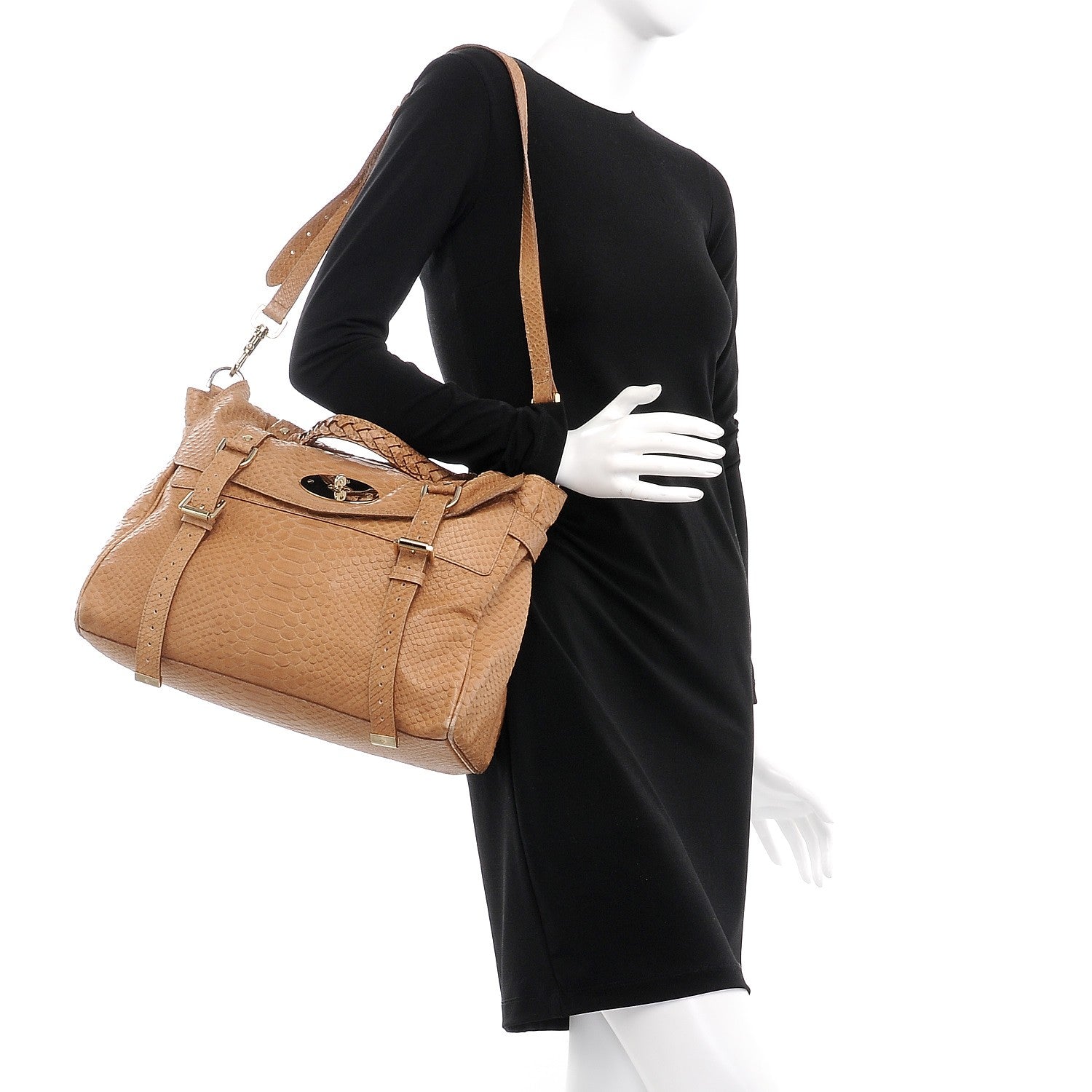 Mulberry Silky Snake Print Oversized Alexa Deer Brown 2 of 14