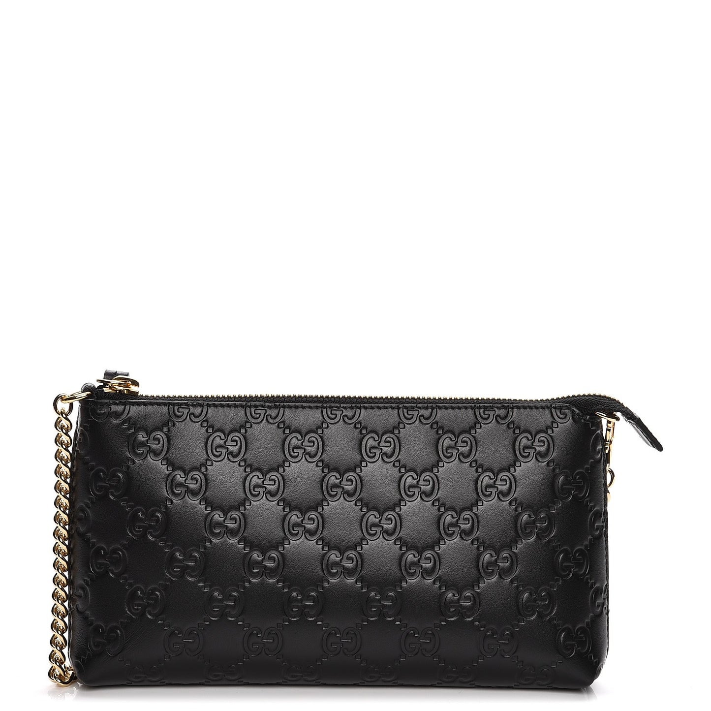 Guccissima Signature Wrist Wallet Black