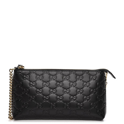 Gucci Guccissima Signature Wrist Wallet Black 1 of 7