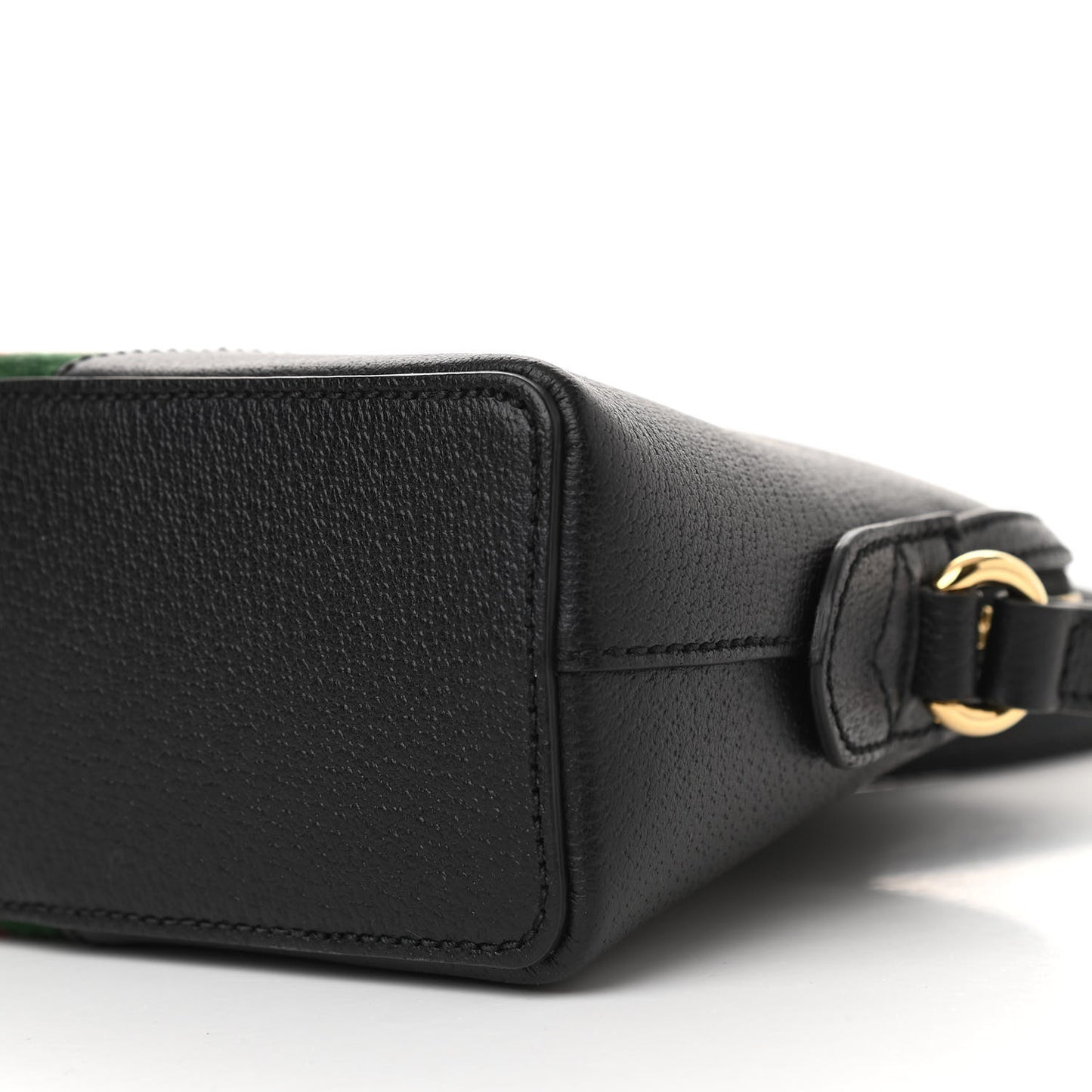 Calfskin GG Web Small Ophidia Dome Shoulder Bag Black