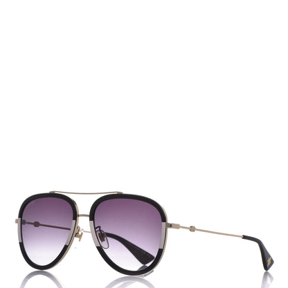 Gucci Aviator Sunglasses GG0062S Black White 1 of 7