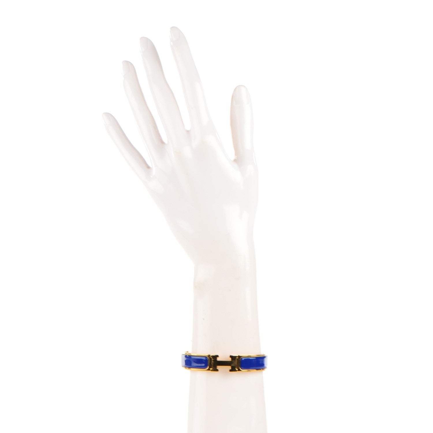 Hermes Narrow Enamel Clic Clac H Bracelet PM Royal Bleu 2 of 7