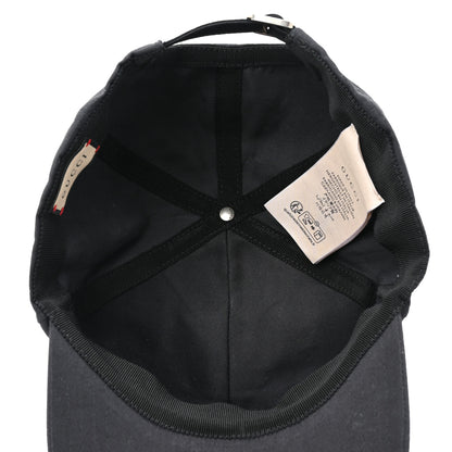 Gucci Canvas Embroidered Logo Baseball Hat XXL Black 7 of 9
