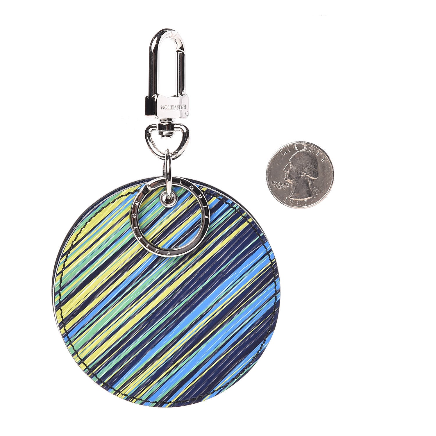 Louis Vuitton Epi Tropical Printed Mirror Bag Charm Key Holder Vert Rouge 2 of 5