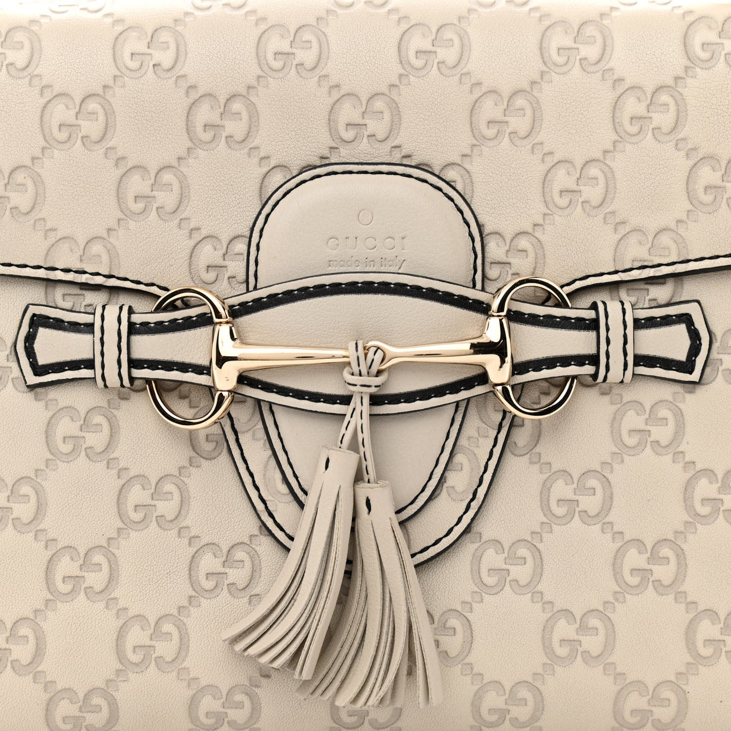Guccissima Signature Medium Emily Chain Shoulder Bag Mystic White