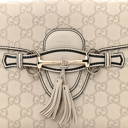 Gucci Guccissima Signature Medium Emily Chain Shoulder Bag Mystic White 8 of 10