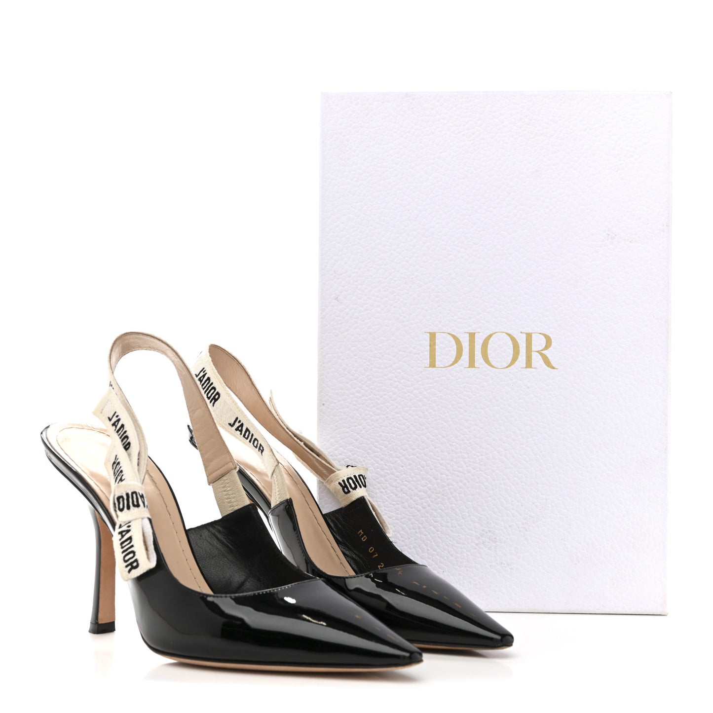 Patent Ribbon J'Adior Slingback 100mm Pumps 39 Black