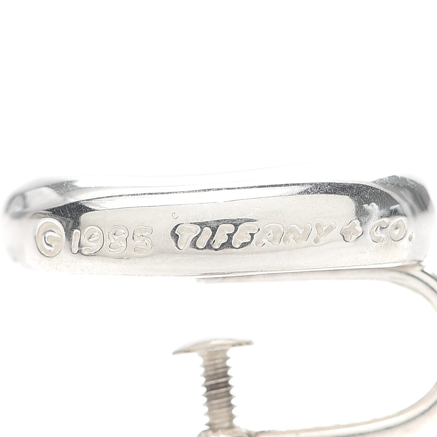 Sterling Silver Elsa Peretti Bean Screw-Back Earrings