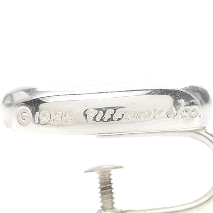 Tiffany Sterling Silver Elsa Peretti Bean Screw-Back Earrings 4 of 5