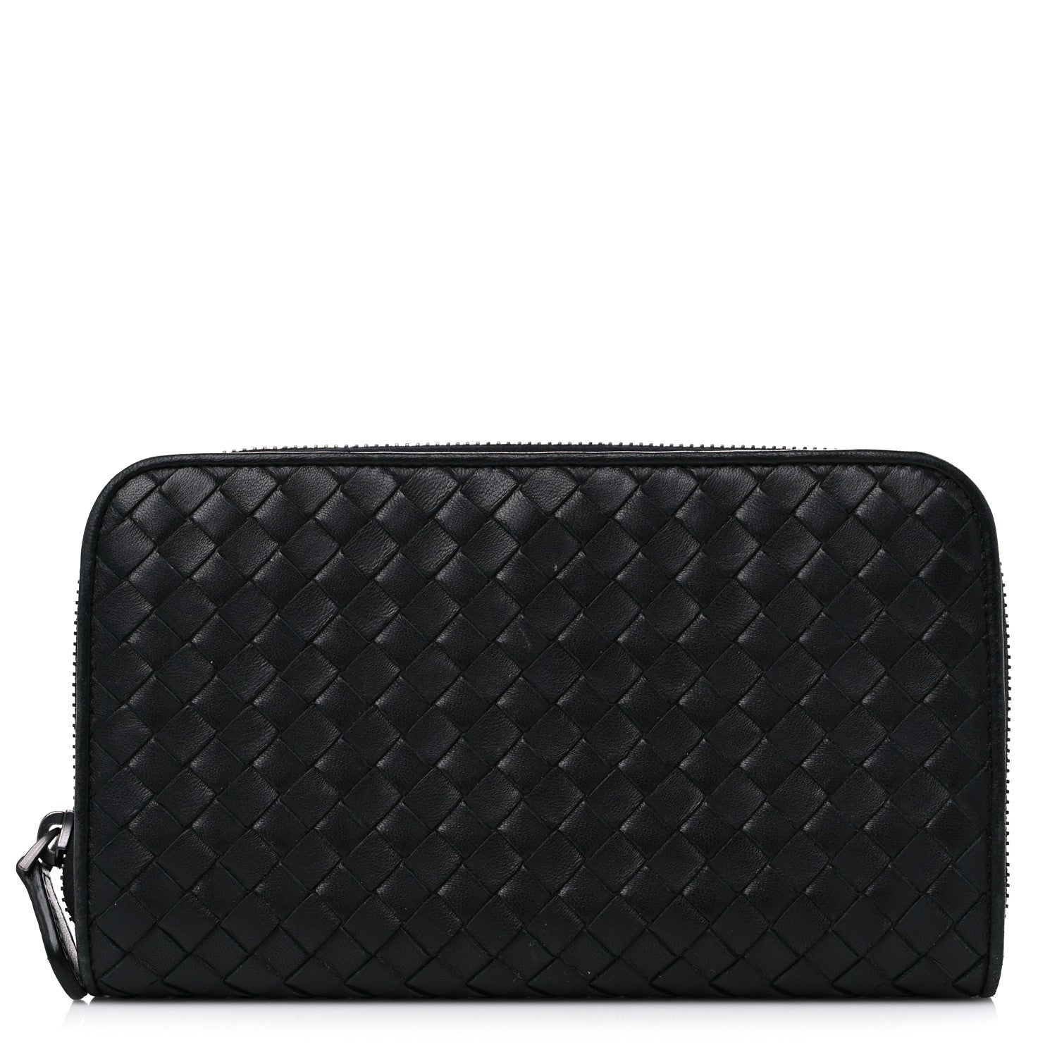 Bottega Veneta Nappa Intrecciato Zip Around Wallet Black 1 of 19