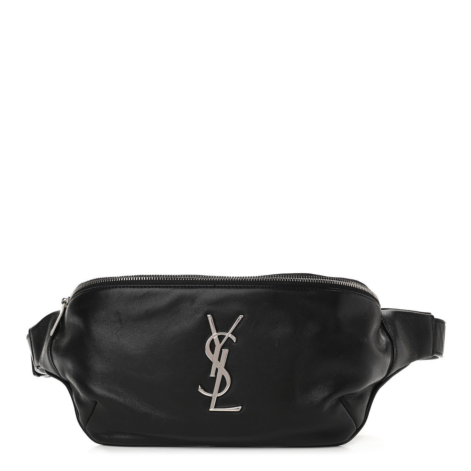 Saint Laurent Calfskin Monogram Belt Bag Black 1 of 11