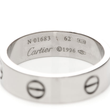 Cartier 18K White Gold 6mm LOVE Ring 62 10 4 of 6