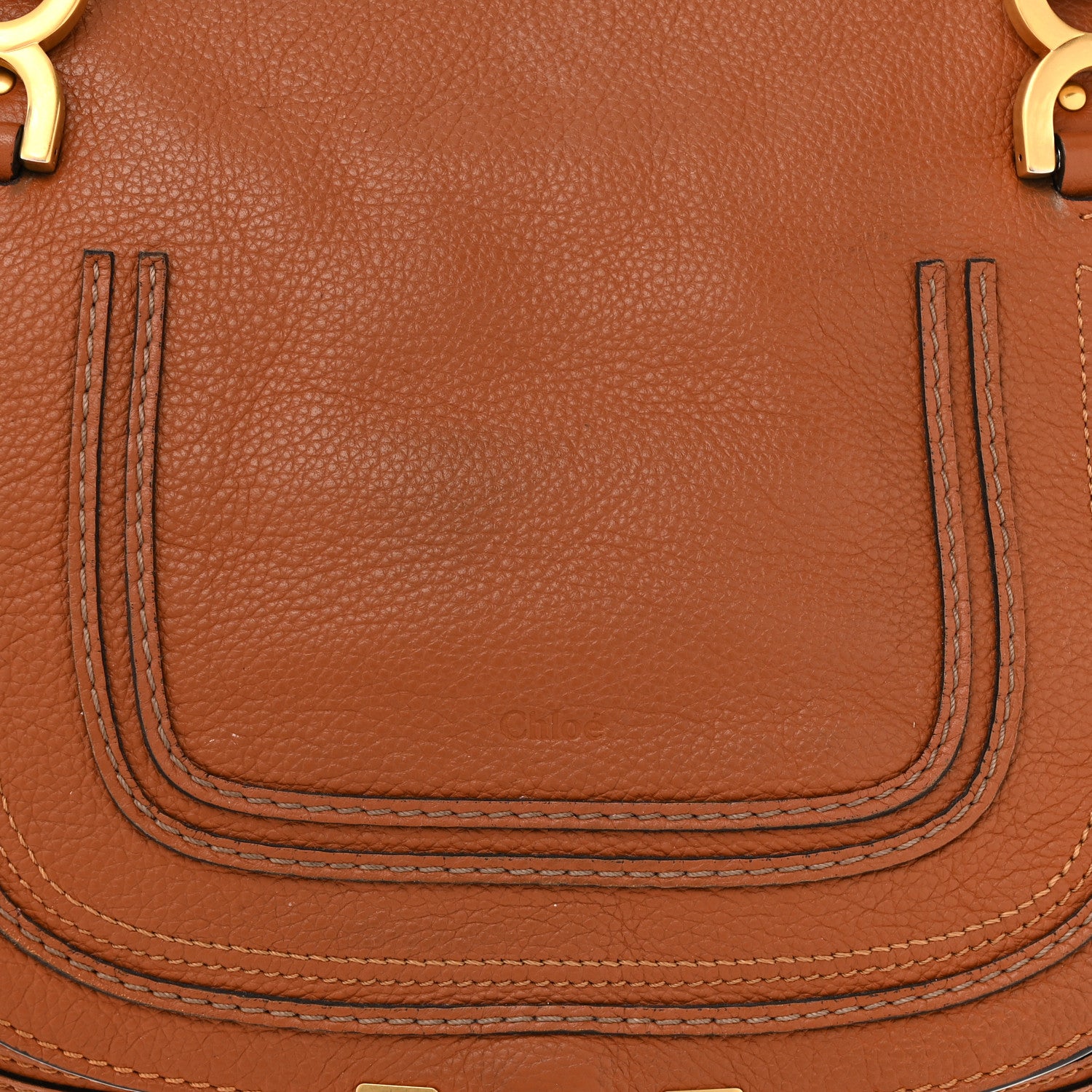 Chloe Calfskin Medium Marcie Satchel Tan 8 of 12