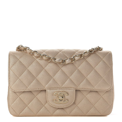 Chanel Metallic Lambskin Quilted Mini Rectangular Flap Gold 1 of 10
