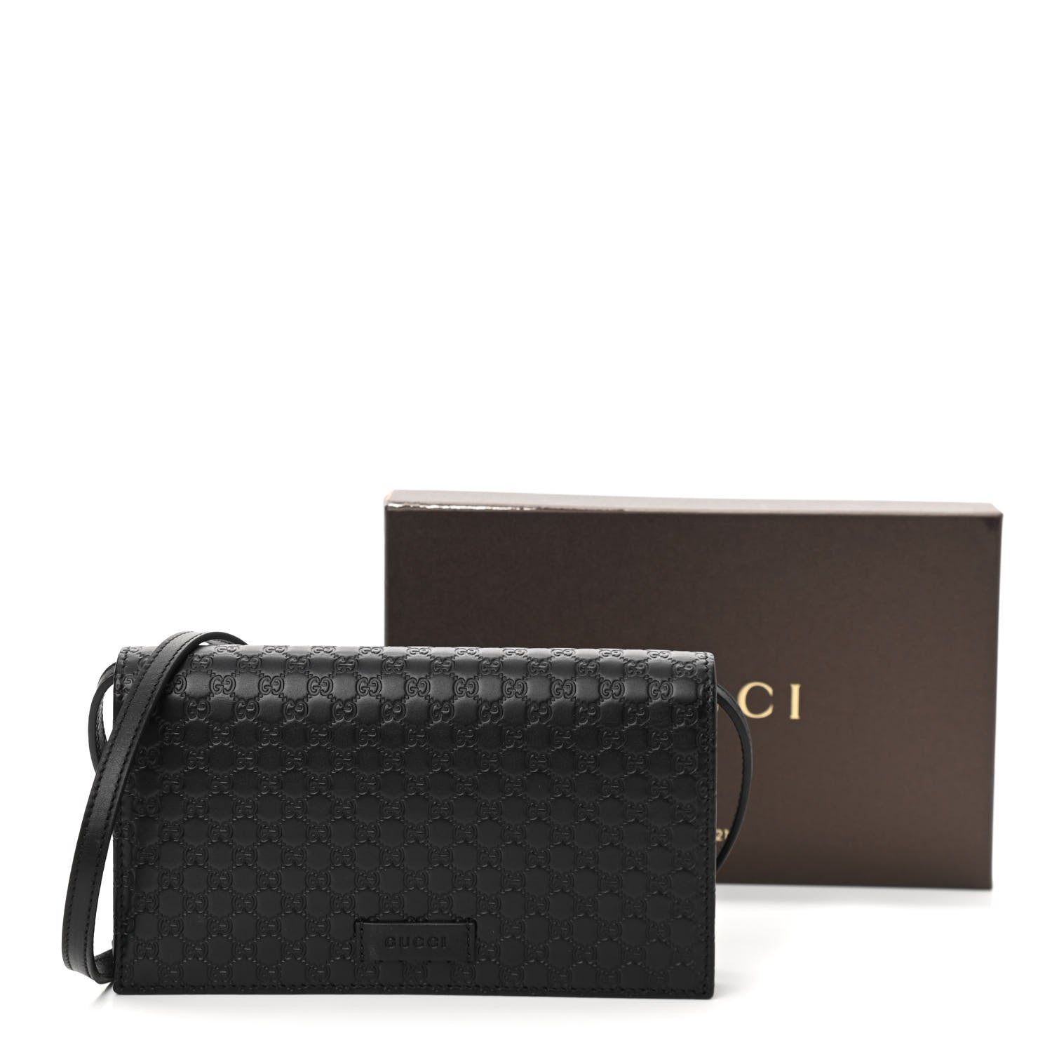 Gucci Microguccissima Crossbody Wallet Black 9 of 9