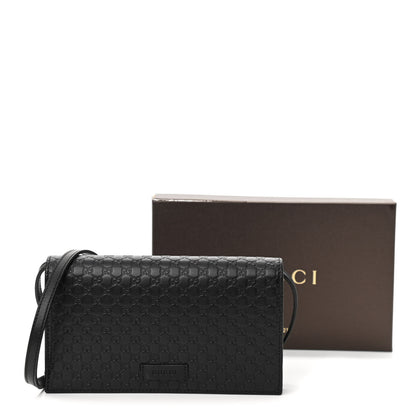 Gucci Microguccissima Crossbody Wallet Black 9 of 9