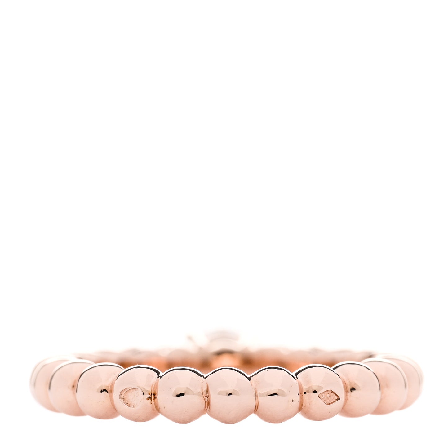 18K Rose Gold Diamond .33ct Perlee Solitaire Engagement Ring 48 4.5