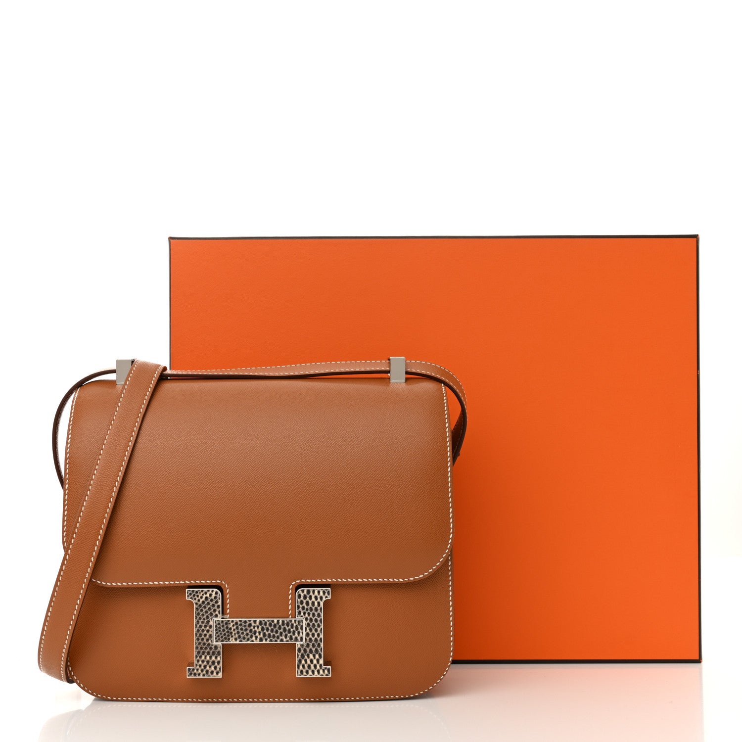 Hermes Grained Monsieur Lizard Constance 24 Gold Ombre 11 of 11