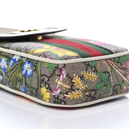 Gucci GG Supreme Monogram Flora Web Ophidia Phone Crossbody Bag White 6 of 8