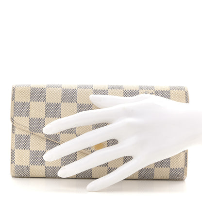 Louis Vuitton Damier Azur Sarah Wallet NM 2 of 9