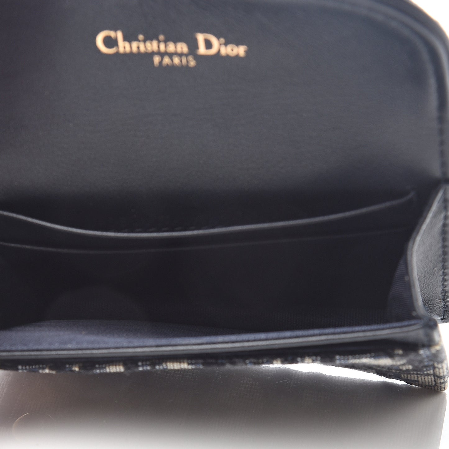 Oblique Saddle Card Holder Blue