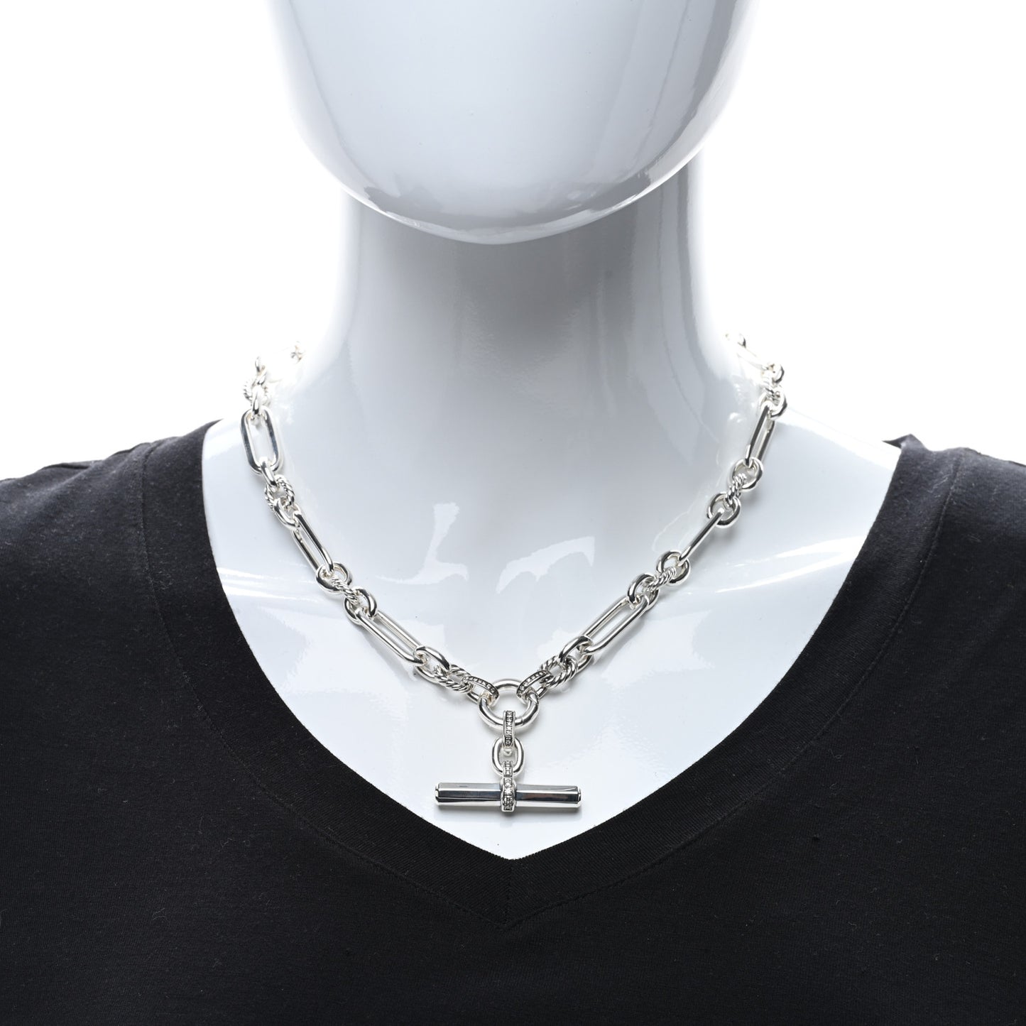 Sterling Silver Diamond Lexington Chain Necklace
