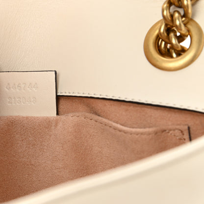 Gucci Calfskin Matelasse Mini GG Marmont Shoulder Bag White 7 of 13