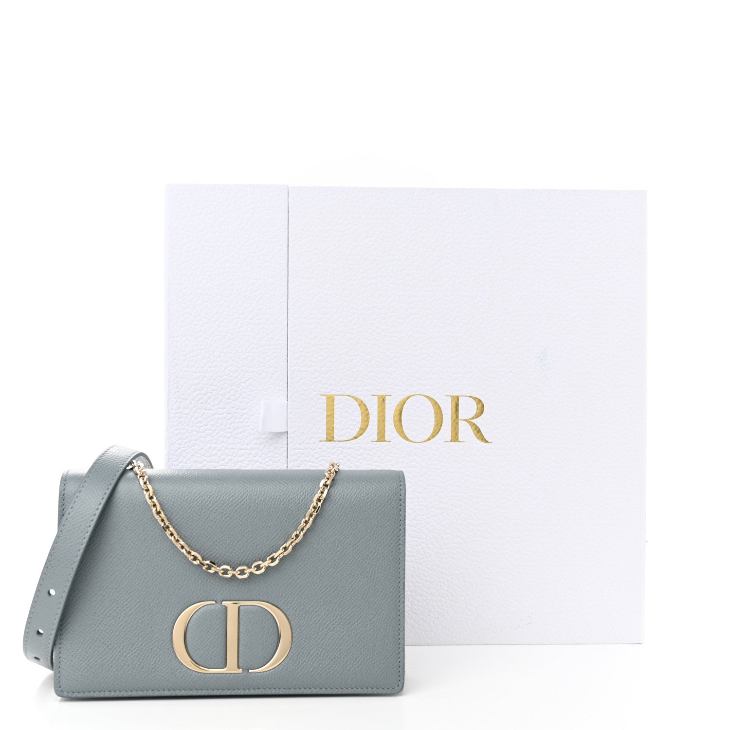 Christian Dior Calfskin 30 Montaigne 2 in 1 Pouch Cloud Blue 12 of 12