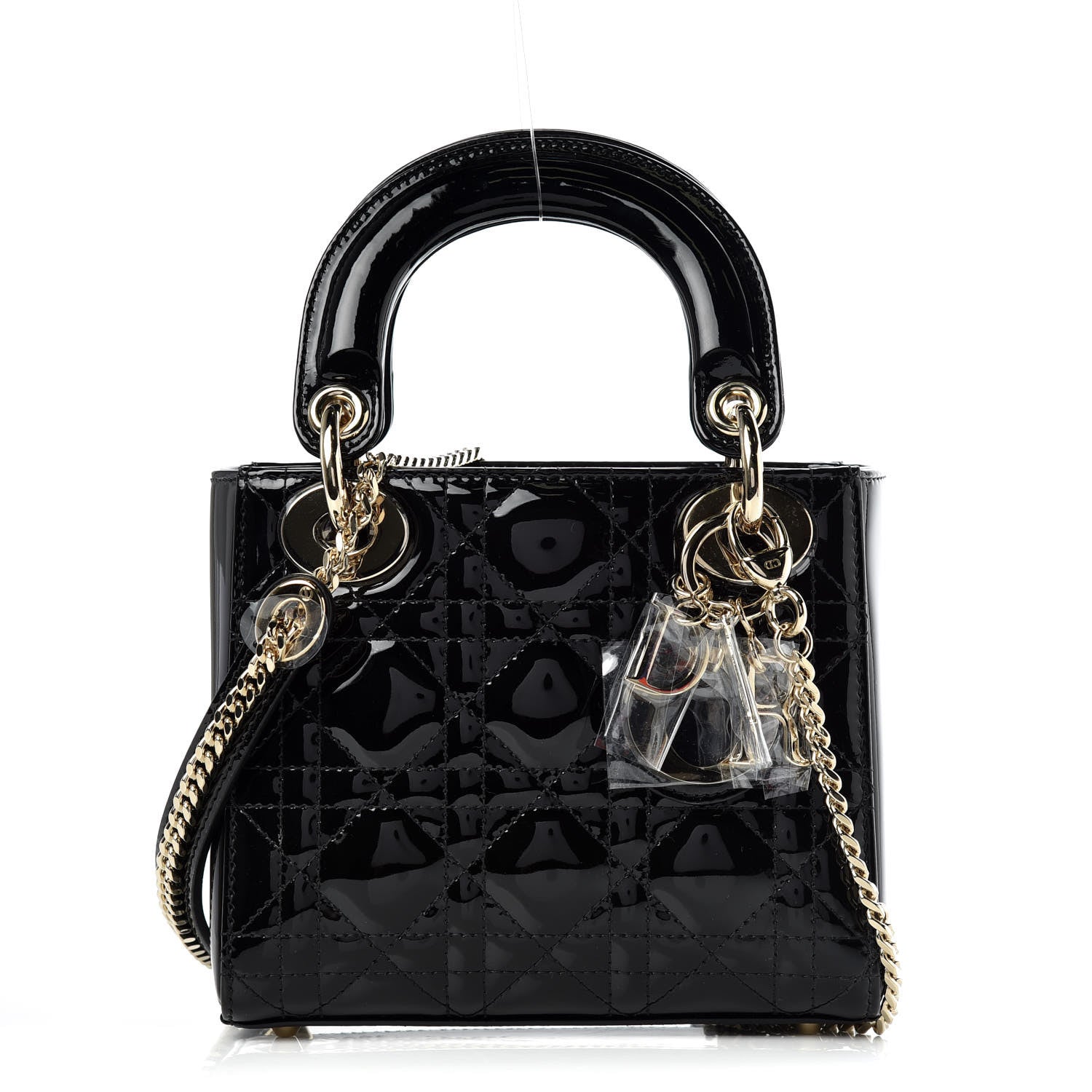 Christian Dior Patent Cannage Mini Lady Dior Black 1 of 10