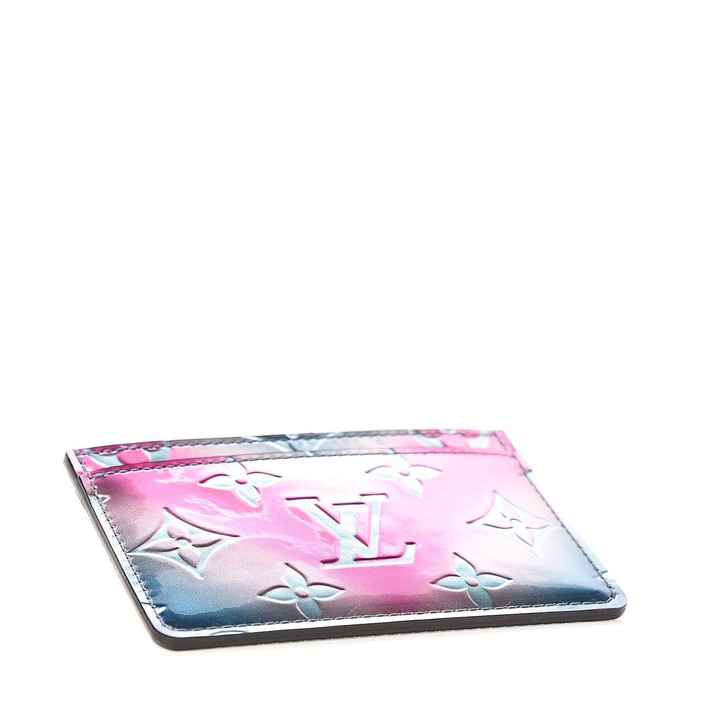 Metallic Vernis Card Holder Blue Pink