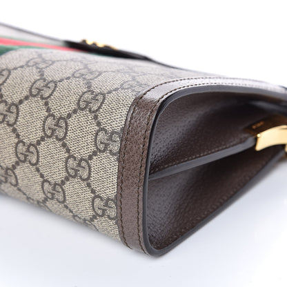 Gucci GG Supreme Monogram Web Small Ophidia Chain Shoulder Bag Brown 10 of 10