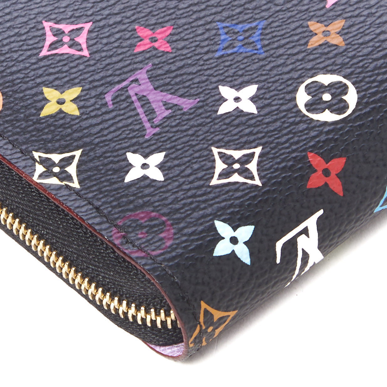 Monogram Multicolor Zippy Coin Purse Black Violet