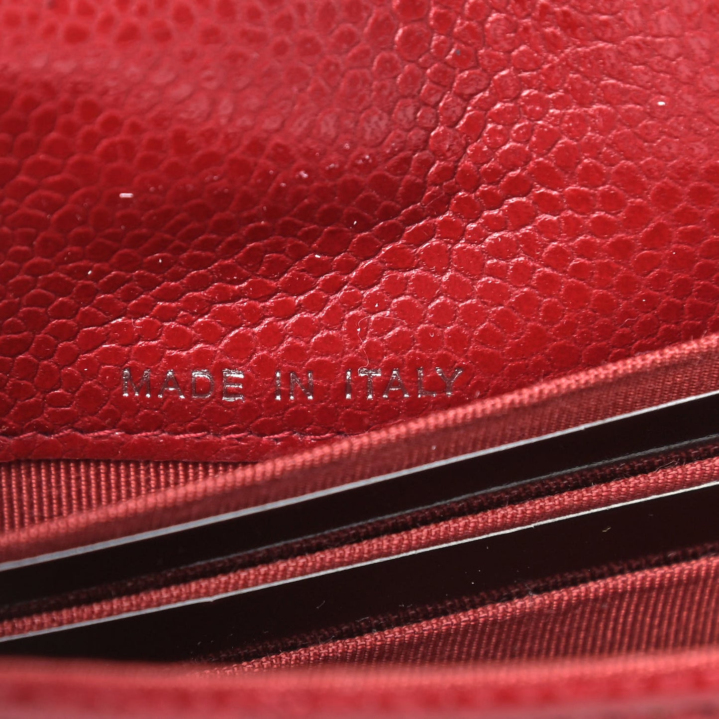 Caviar Quilted Travel Wallet Red