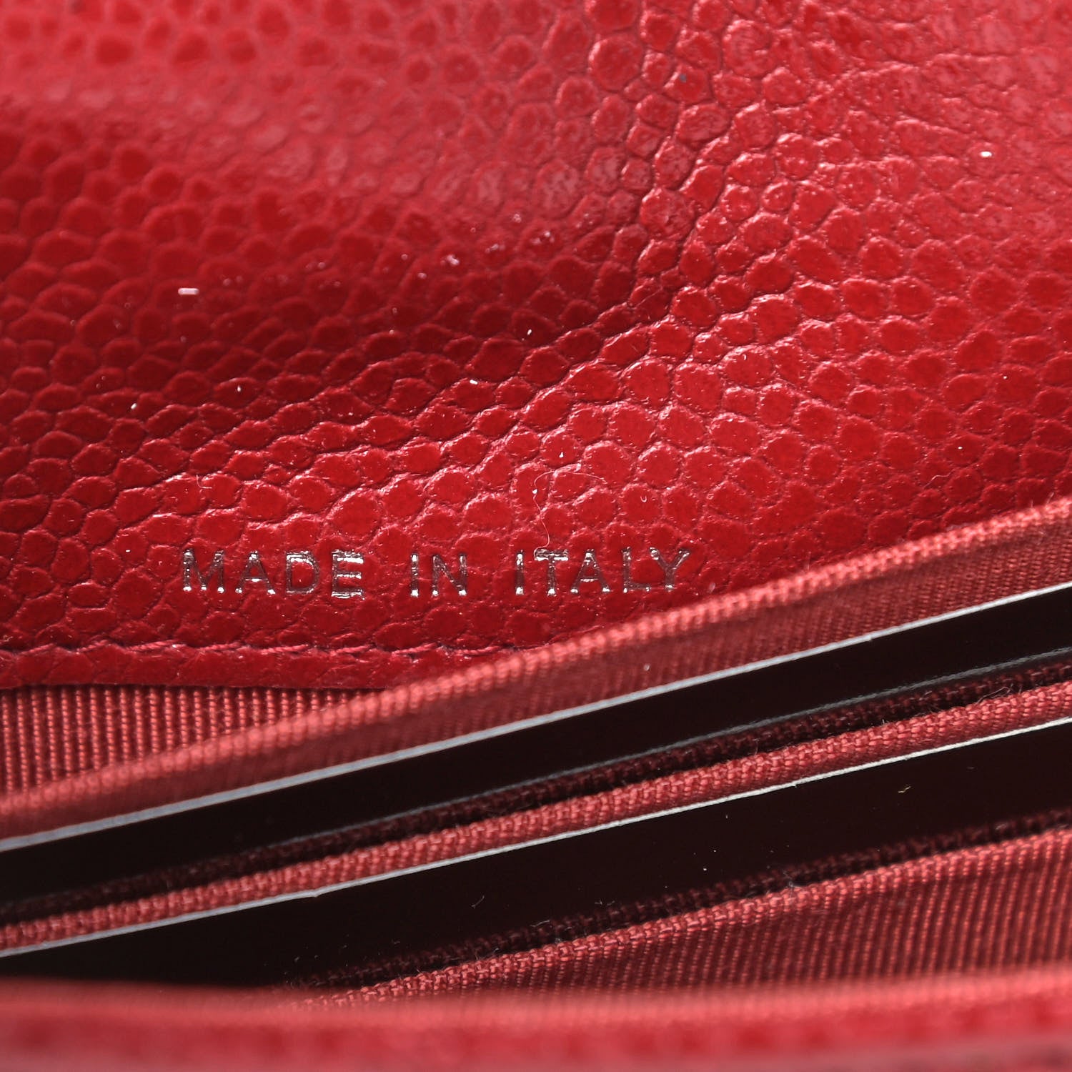 Chanel Caviar Quilted Travel Wallet Red 10 of 13