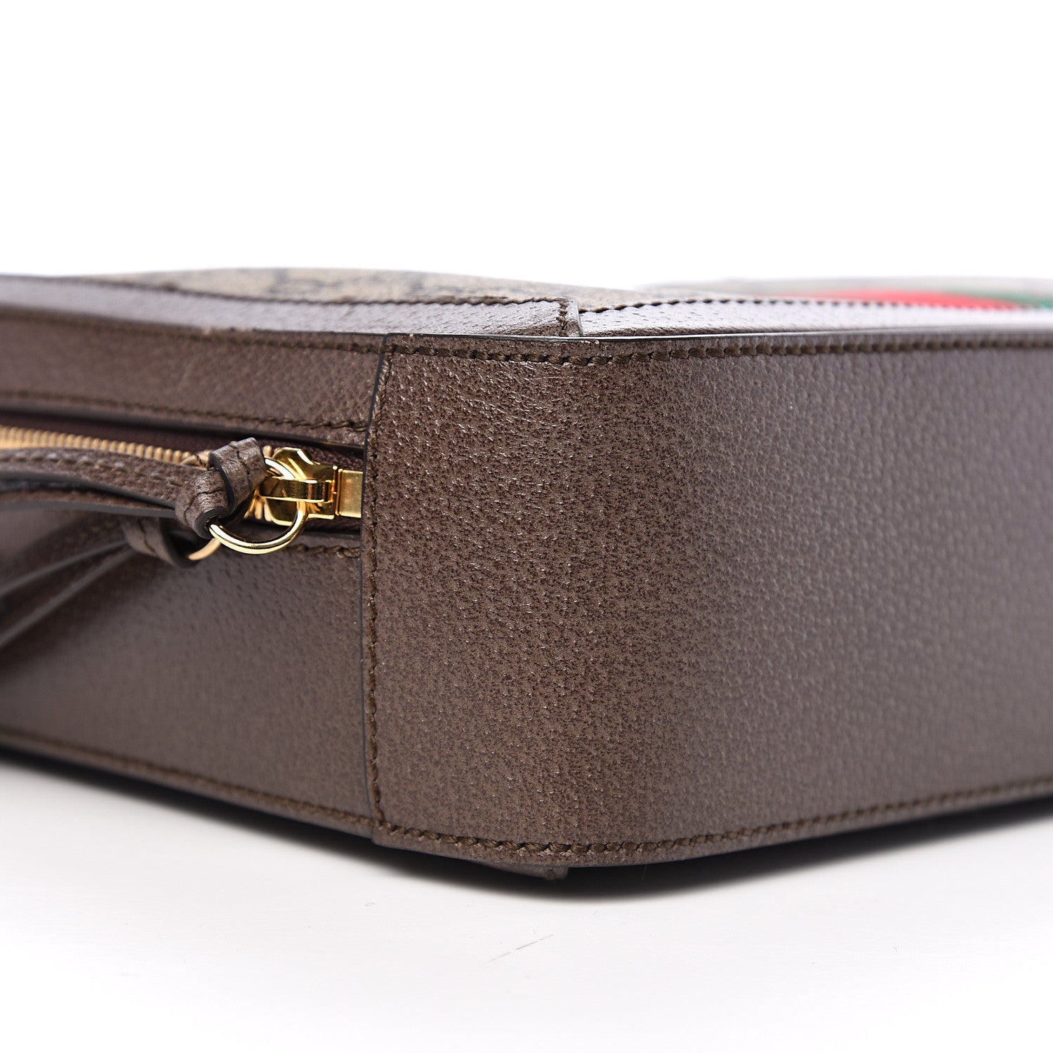 Gucci GG Supreme Monogram Web Small Ophidia Top Handle Shoulder Bag Brown 9 of 11