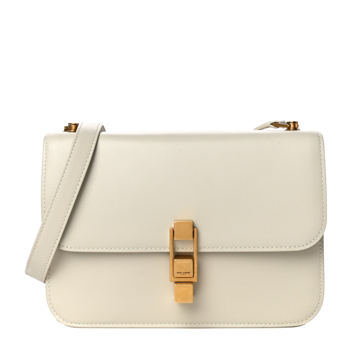 Smooth Calfskin Carre Satchel Crema Soft