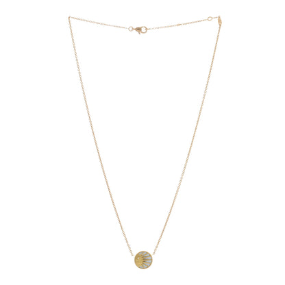 Christian Dior 18K Yellow Gold Platinum Black Onyx Mother of Pearl Diamond Rose Celeste Pendant Necklace 3 of 5