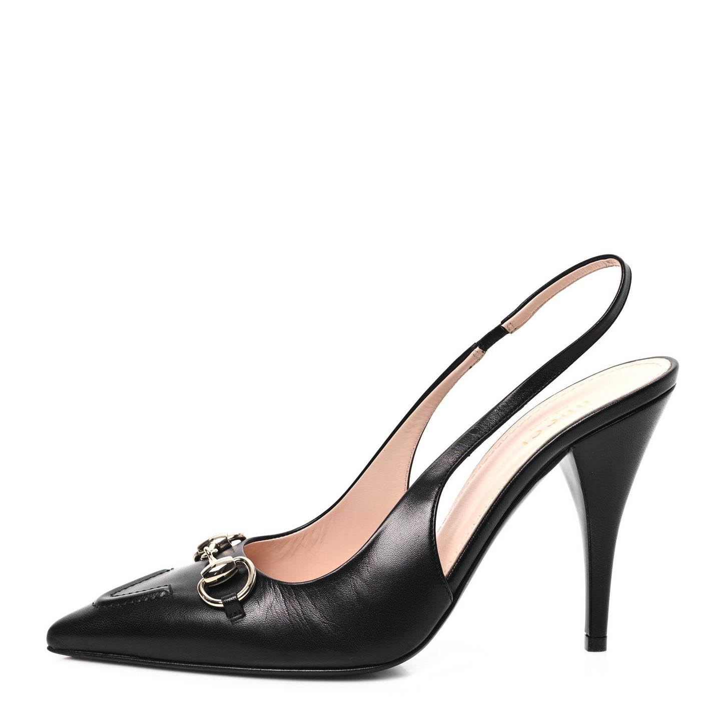 Malaga Kid Horsebit Erin 105mm Slingback Pumps 38.5 Black