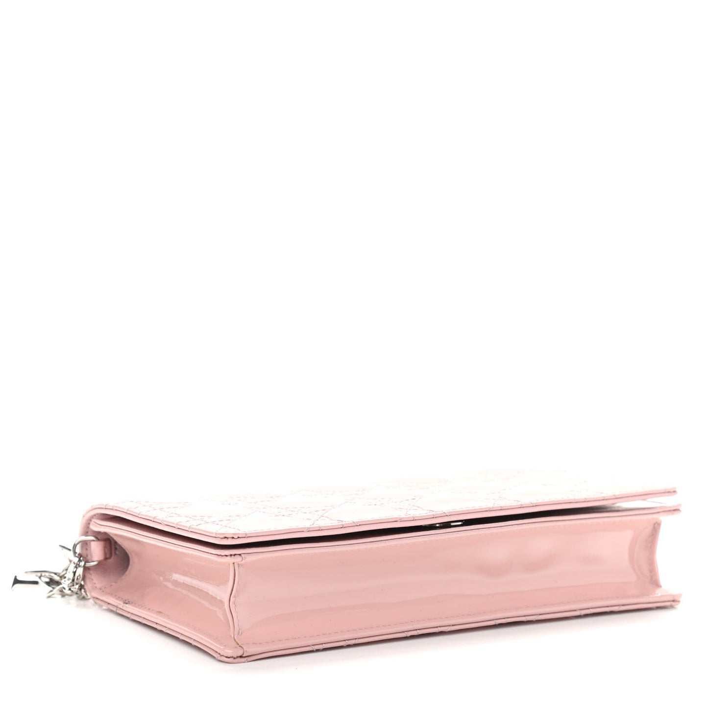 Patent Cannage Lady Dior Convertible Clutch Light Pink