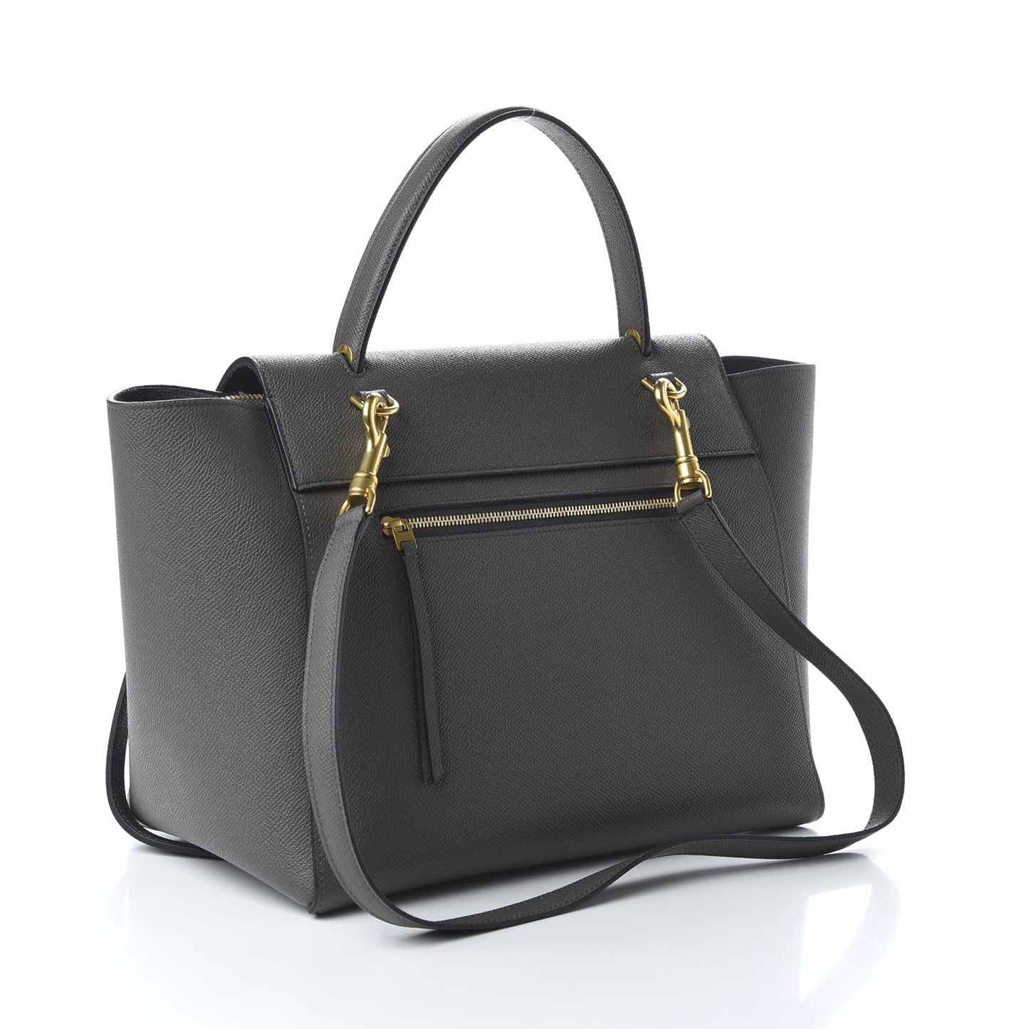 Grained Calfskin Mini Belt Bag Grey