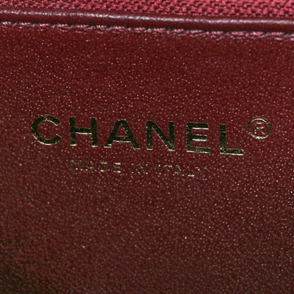 Chanel Iridescent Caviar Quilted Medium CC Filigree Vanity Case Burgundy 5 of 9