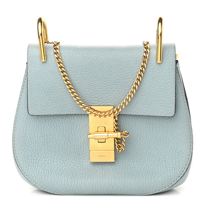 Chloe Grained Lambskin Mini Drew Shoulder Bag Cloudy Blue 1 of 8