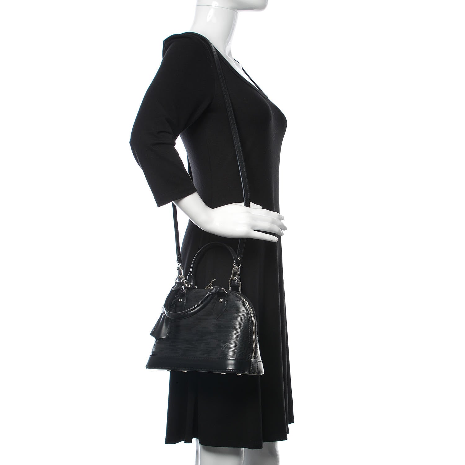Louis Vuitton Epi Alma BB Black 2 of 10