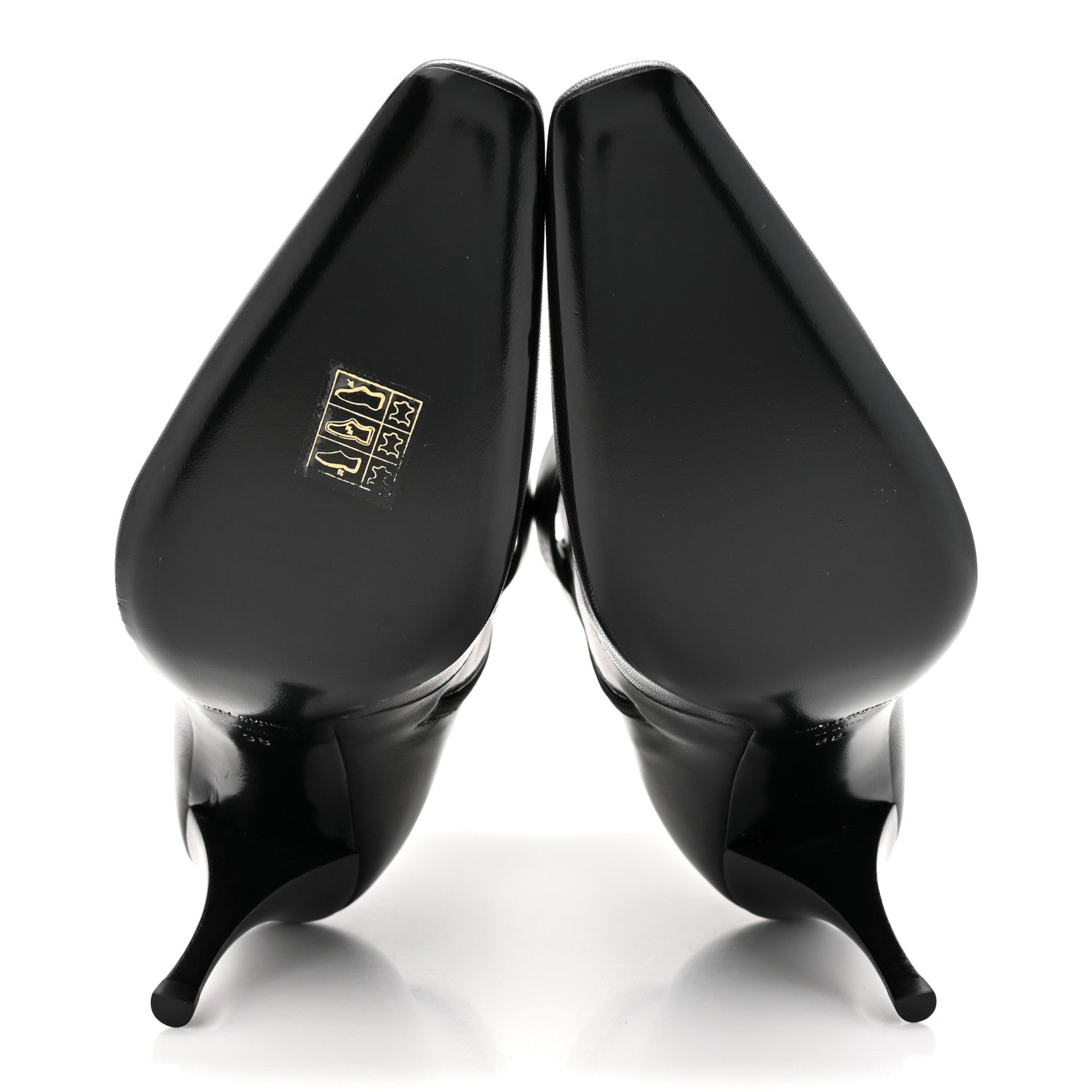 Saint Laurent Goatskin Crystal Buckle Claude 90 Ankle Booties 38 Black 5 of 9