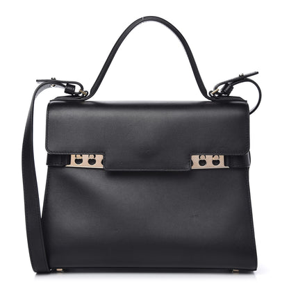 Delvaux Calfskin MM Tempete Satchel Black 1 of 9