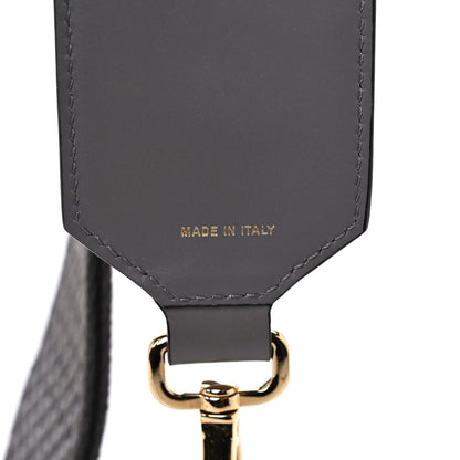 Fendi Ribbon Vitello King Logo Embossed Gingham Woven Adjustable Strap You Moon Ghiaia 3 of 4