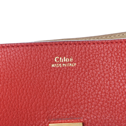 Chloe Grained Lambskin Drew Shoulder Bag Plaid Red 6 of 18
