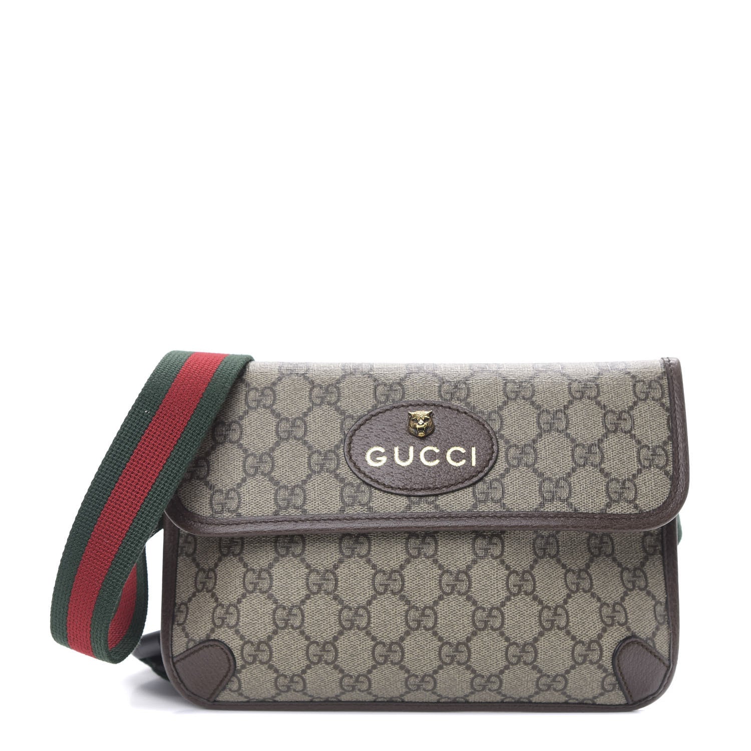 Gucci GG Supreme Monogram Neo Vintage Web Belt Bag Brown 1 of 9