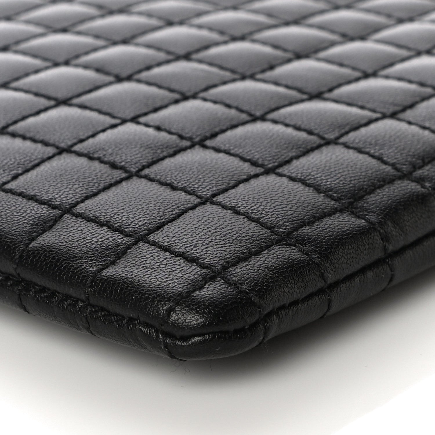 Celine Calfskin Quilted C Charm Pouch Black 10 of 11
